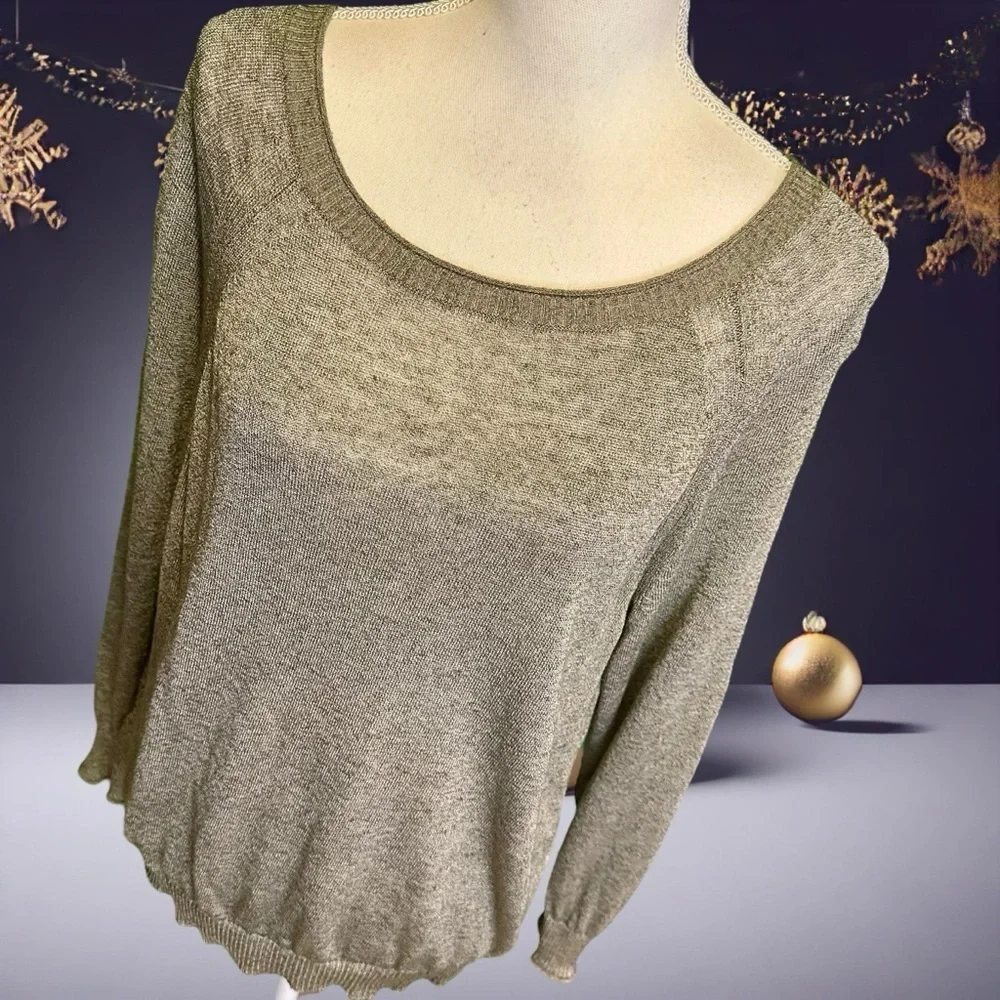 J. Crew ‘Summerweight Pullover Sweater’ in Light Olive Green Size Small
